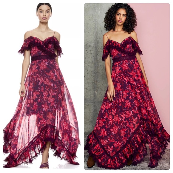 ALICE + OLIVIA Harper Cold Shoulder Maxi Dress - Picture 7 of 15